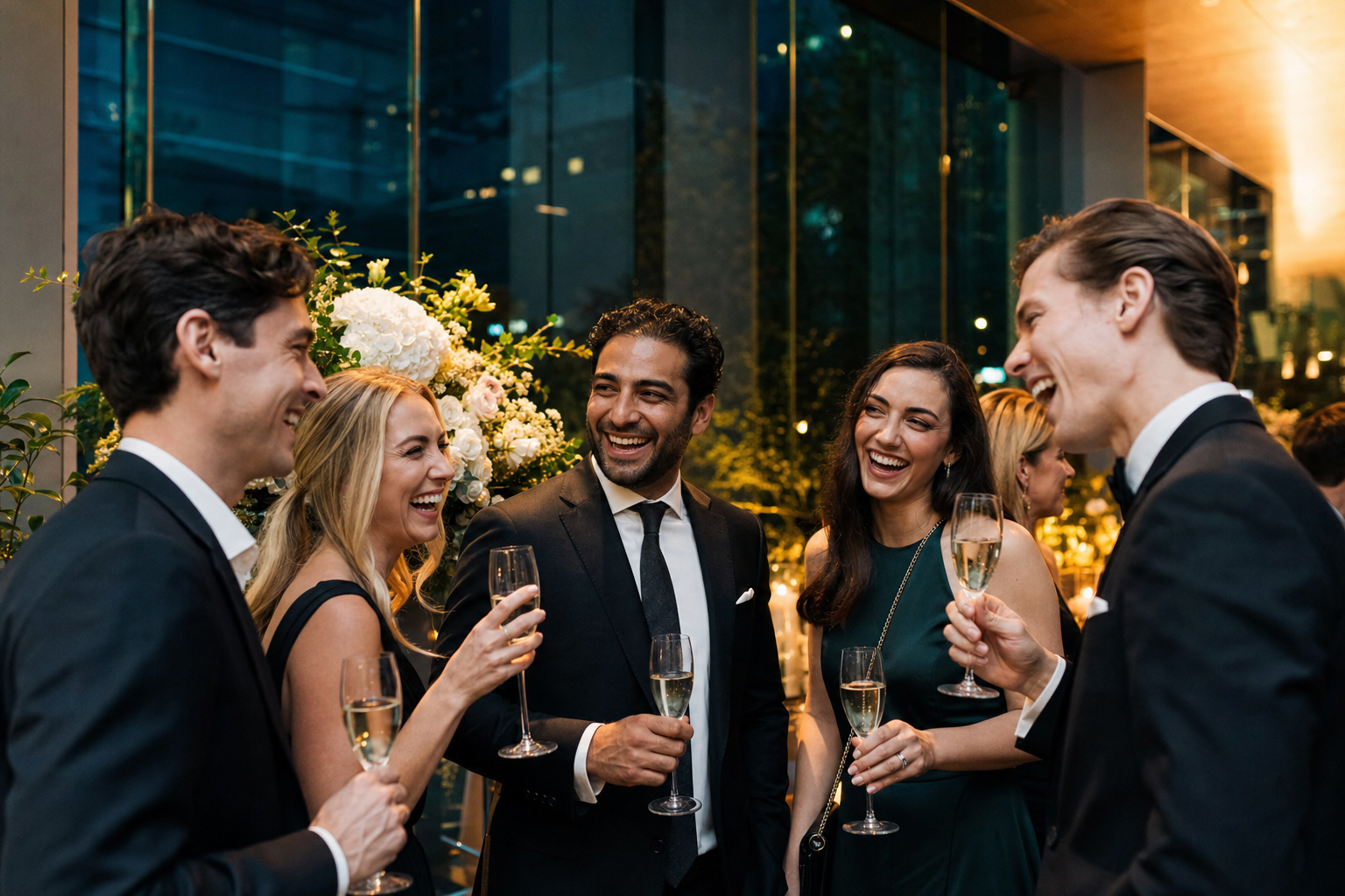 Guests celebrating at an event photographed by Mahaan Photography